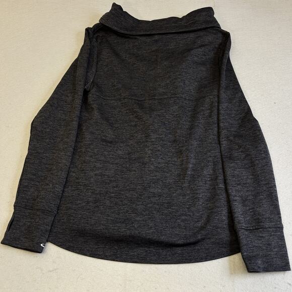 Vtg Champion Duo Dry Jacket Womens Small Gray Cowl Neck Angle Zip Jersey Shacket - Picture 7 of 8